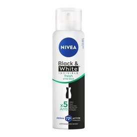 DESODORANTE ANTITRANSPIRANTE NIVEA  AEROSSOL INVISIBLE BLACK & WHITE FRESH 150ML