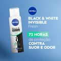 DESODORANTE ANTITRANSPIRANTE NIVEA AEROSSOL INVISIBLE BLACK WHITE FRESH 150ML