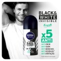 DESODORANTE ANTITRANSPIRANTE NIVEA ROLL ON INVISIBLE BLACK & WHITE FRESH 50ML