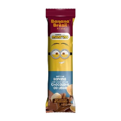 BARRA DE FRUTAS BANANA BRASIL KIDS MINIONS CHOCOLATE AO LEITE 22G