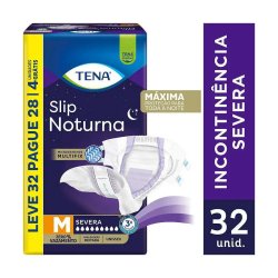 Fralda Geriátrica Tena Slip Noturna M Leve 32 Pague 28 Unidades
