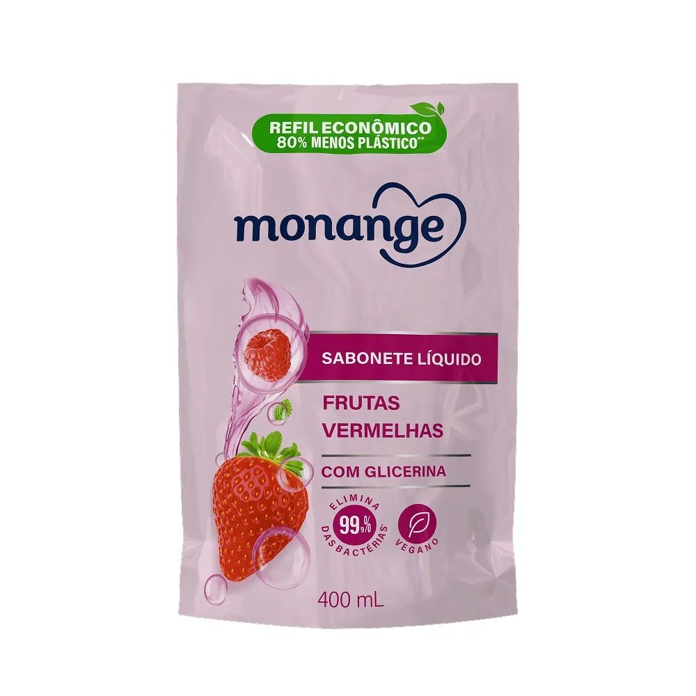 Sabonete Líquido Monange Frutas Vermelhas Refil 400ml 