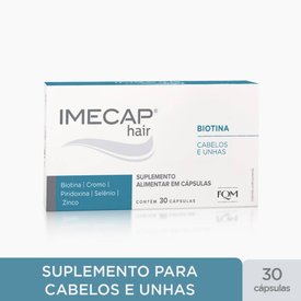 IMECAP HAIR VITAMINAS PARA CABELOS E UNHAS COM BIOTINA 30 CÁPSULAS