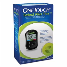 KIT MONITOR DE GLICEMIA ONETOUCH SELECT PLUS FLEX + 10 LANCETAS + LANCETADOR