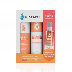 Kit Hidratei Nutrição Shampoo 250ml + Condicionador 200ml + Óleo Capilar 30ml