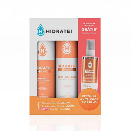 KIT HIDRATEI NUTRIÇÃO SHAMPOO 250ML + CONDICIONADOR 200ML + ÓLEO CAPILAR 30ML