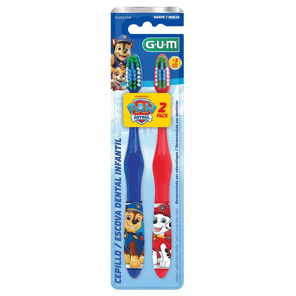 Kit Escova Dental Infantil Gum Patrulha Canina 2 Unidades