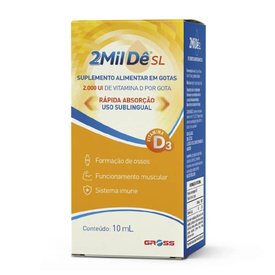 SUPLEMENTO ALIMENTAR 2MILDÊ SL 2000UI GROSS 10ML