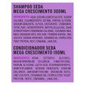 KIT SEDA MEGA CRESCIMENTO SHAMPOO 300ML + CONDICIONADOR 190ML
