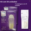 SACOS PARA ARMAZENAMENTO DE LEITE AVENT 50 UNIDADES 180ML CADA