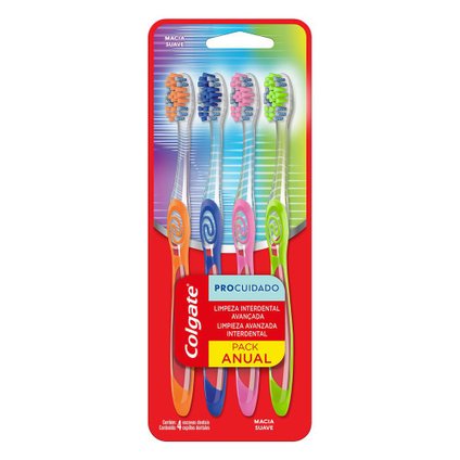 ESCOVA DE DENTE COLGATE PRO CUIDADO 4 UNIDADES