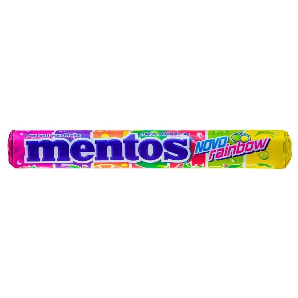 Bala Mentos Stick Rainbow 37,5g