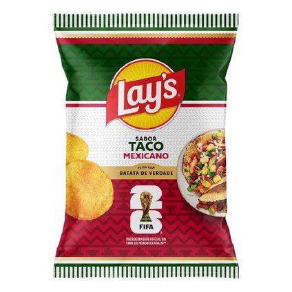 SALGADINHO ELMA CHIPS LAYS COPA DO MUNDO TACO 62G