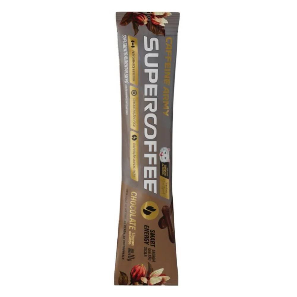 Supercoffee Caffeine Army Chocolate Língua De Gato 10g