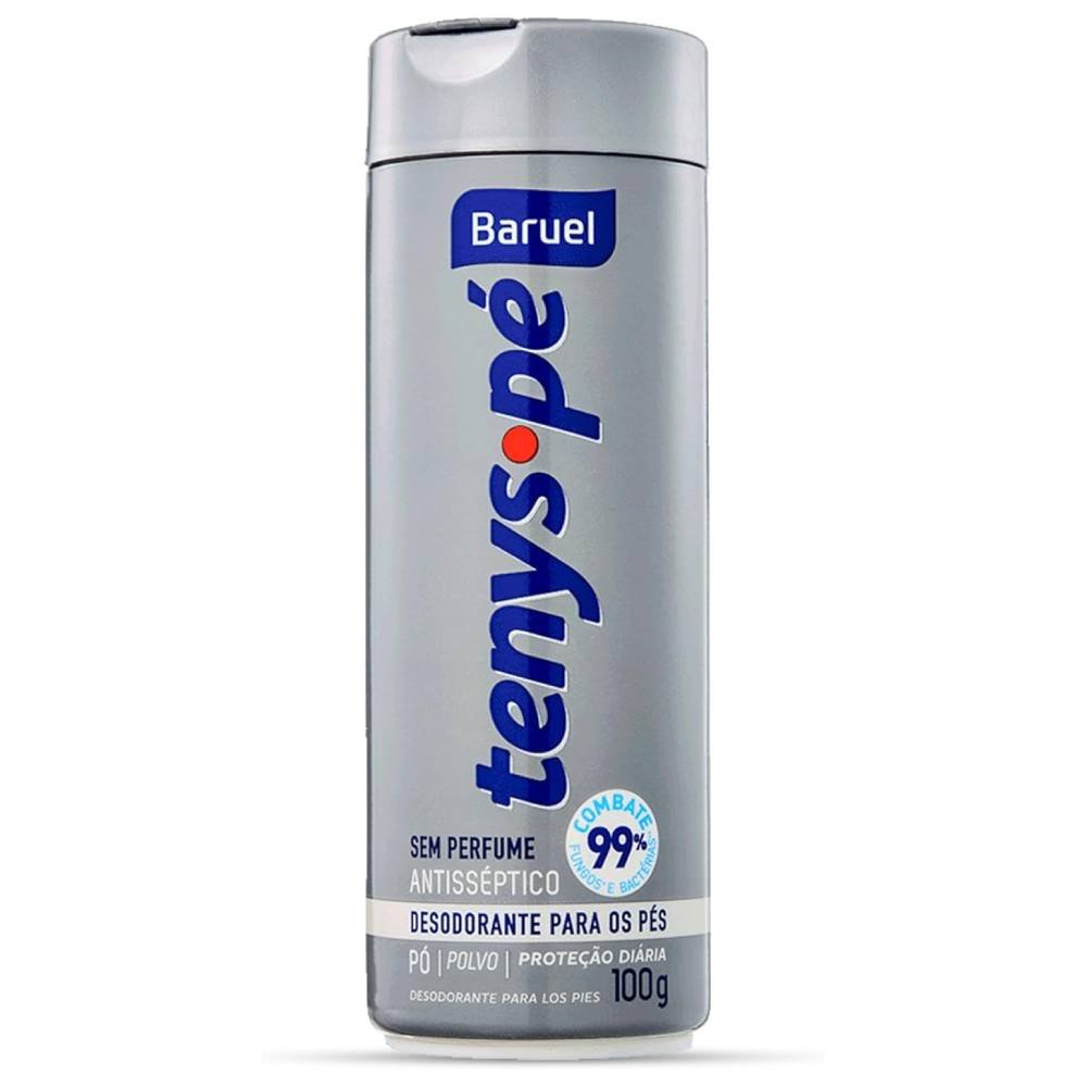 Talco Para Pés Pó Tenys Pé Sem Perfume 100g
