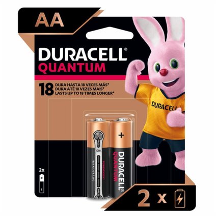 PILHA ALCALINA DURACELL QUANTUM AA 2 UNIDADES