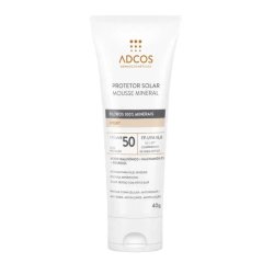 Protetor Solar Facial Adcos Mousse Mineral Beige Fps50 40g