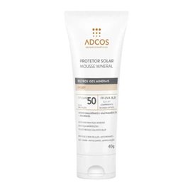 PROTETOR SOLAR FACIAL ADCOS MOUSSE MINERAL BEIGE FPS50 40G