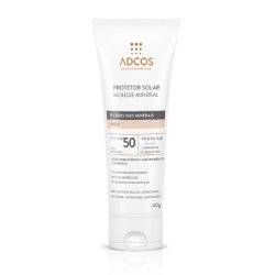 Protetor Solar Facial Adcos Mousse Mineral Nude Fps50 40g