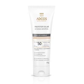 PROTETOR SOLAR FACIAL ADCOS MOUSSE MINERAL NUDE FPS50 40G
