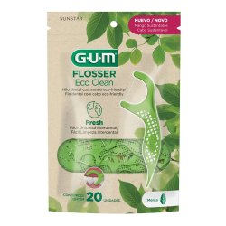 Fio Dental Gum Flosser Eco Clean 20 Unidades