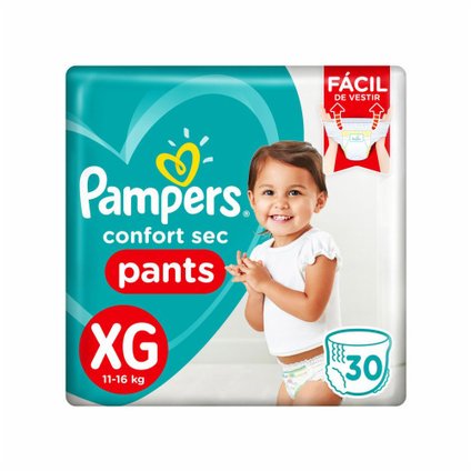 FRALDA PAMPERS CONFORT SEC PANTS XG COM 30 UNIDADES