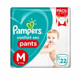 Fralda Pampers Confort Sec Pants M Com 22 Unidades