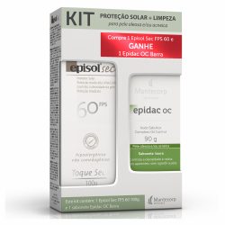 Kit Promocional Protetor Solar Episol Sec Fps 60  60g Grátis Sabonete Em Barra Epidac Oil Control