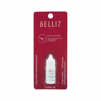 COLA PARA UNHAS POSTIÇAS COM PINCEL BELLIZ 5G