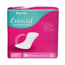 PROTETOR DIÁRIO PANVEL ESSENCIAL SEM PERFUME COM 20 UNIDADES