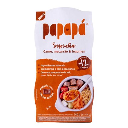 SOPINHA PAPAPÁ CARNE, MACARRÃO E LEGUMES 240G
