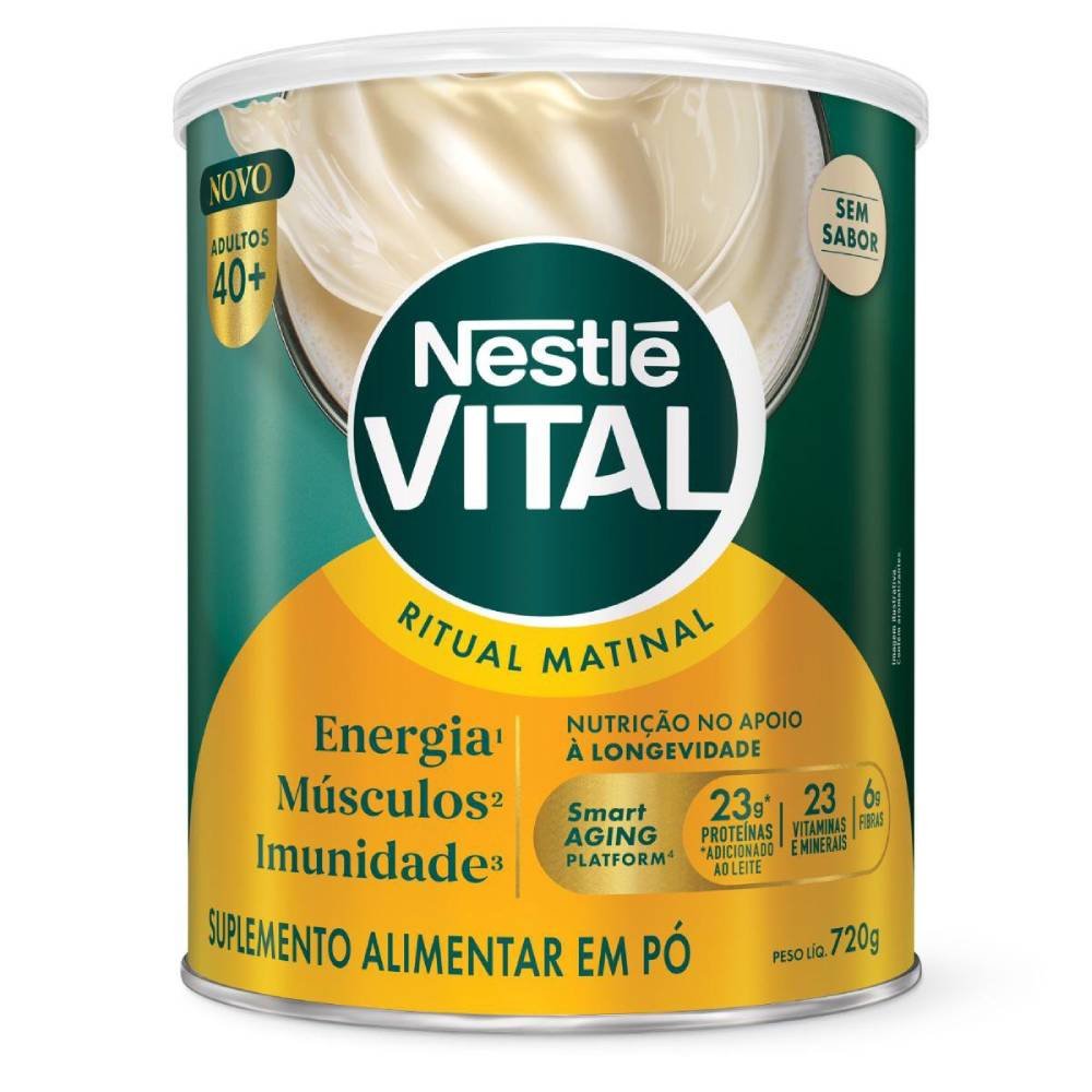 Suplemento Alimentar Nestlé Vital Matinal Sem Sabor 720g