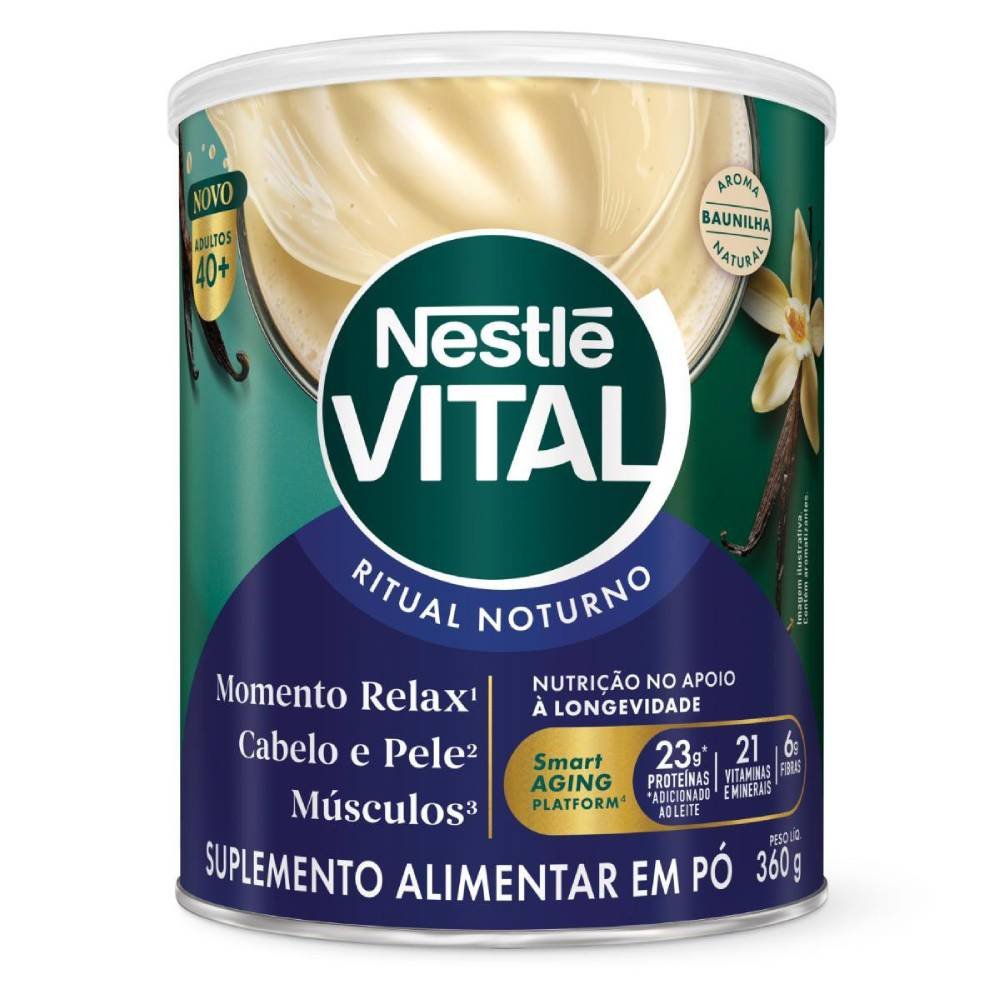Suplemento Alimentar Nestlé Vital Noturno Baunilha 360g