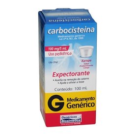 CARBOCISTEINA PEDIÁTRICO 100MG 100ML BIOSINTETICA GENÉRICO L