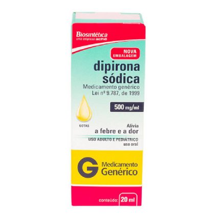 DIPIRONA SODICA 500MG/ML 20ML BIOSINTETICA GENÉRICO G