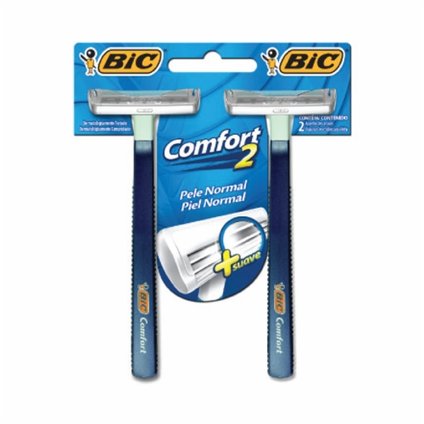 APARELHO DE BARBEAR BIC COMFORT TWIN PELE NORMAL COM 2 UNIDADES