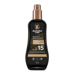 Protetor Solar Australian Gold Spray Gel Com Instant Bronzer Fps 15 237ml
