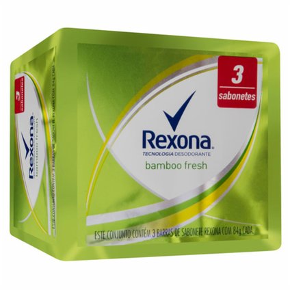 KIT SABONETE REXONA BAMBOO FRESH 3 UNIDADES DE 84 G CADA