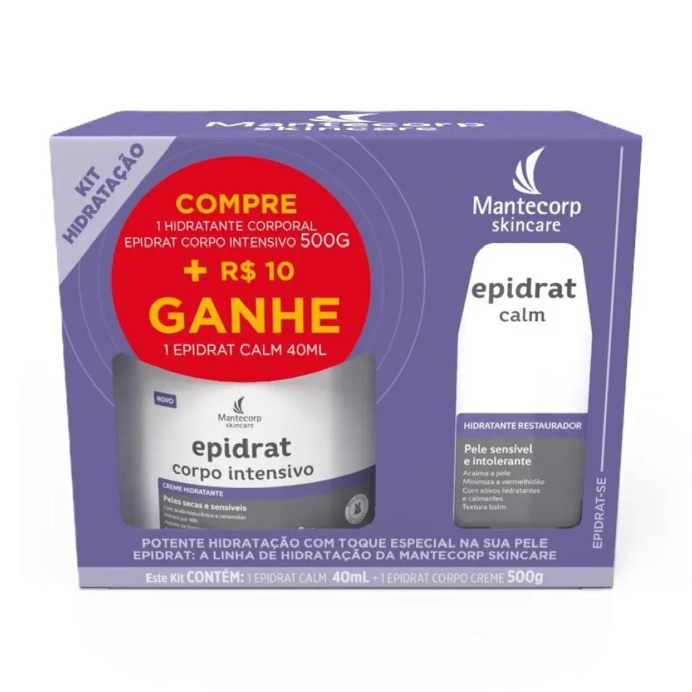 Kit Epidrat Hidratante Corporal Intensivo 500g + Hidratante Facial Calm 40ml 