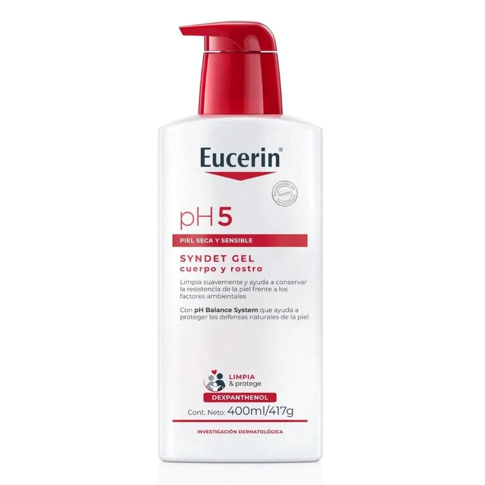 Gel De Limpeza Eucerin Syndet Corpo E Rosto Ph5 400ml