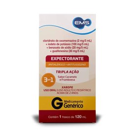 EXPECTORANTE CARAMELO E FRAMBOESA XAROPE EMS 120ML
