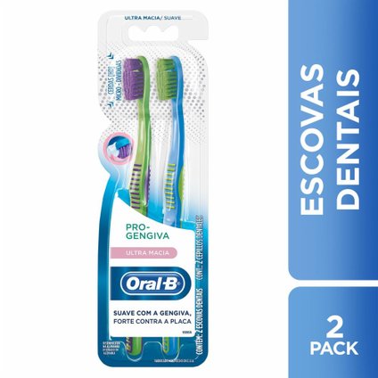 ESCOVA DENTAL ORAL-B PRO-GENGIVA 35 C/ 2 SORTIDA