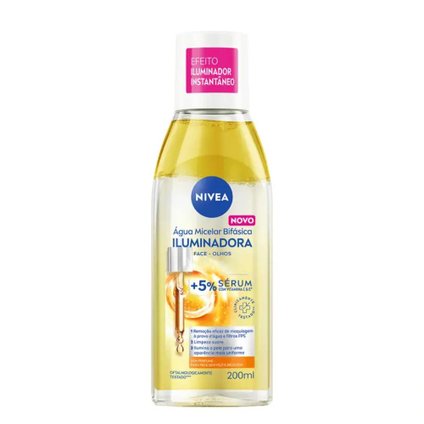ÁGUA MICELAR BIFÁSICA NIVEA ILUMINADORA 200ML