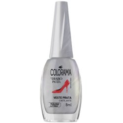 Esmalte Colorama O Diabo Veste Prada Cintilante Veste Prata 8ml