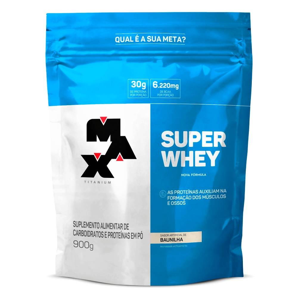 Whey Protein Max Titanium Super Baunilha Refil 900g