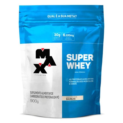 WHEY PROTEIN MAX TITANIUM SUPER BAUNILHA REFIL 900G