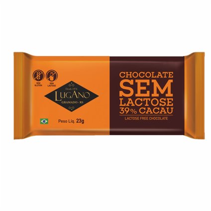 CHOCOLATE LUGANO SEM LACTOSE 23G