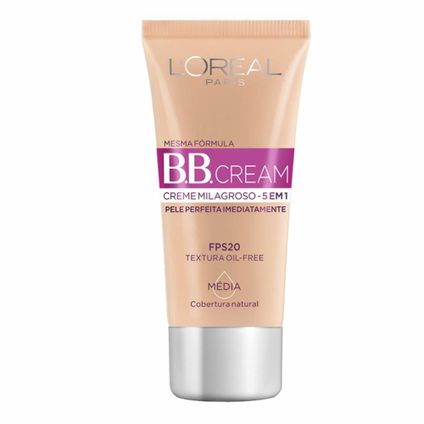 BASE BB CREAM L'ORÉAL PARIS DERMO EXPERTISE COR MÉDIA FPS 20 30ML