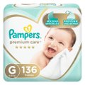 FRALDA PAMPERS PREMIUM CARE G 136 UNIDADES