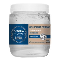 Gel Fixador De Cabelo D'agua Natural Pantenol Branco